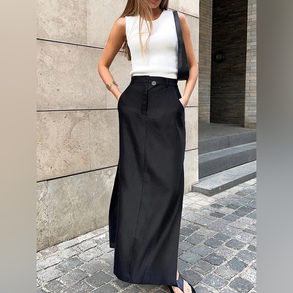 Black maxi skirt